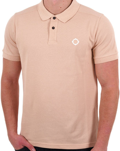 Ma.strum Piqué-Poloshirt Haferflocken