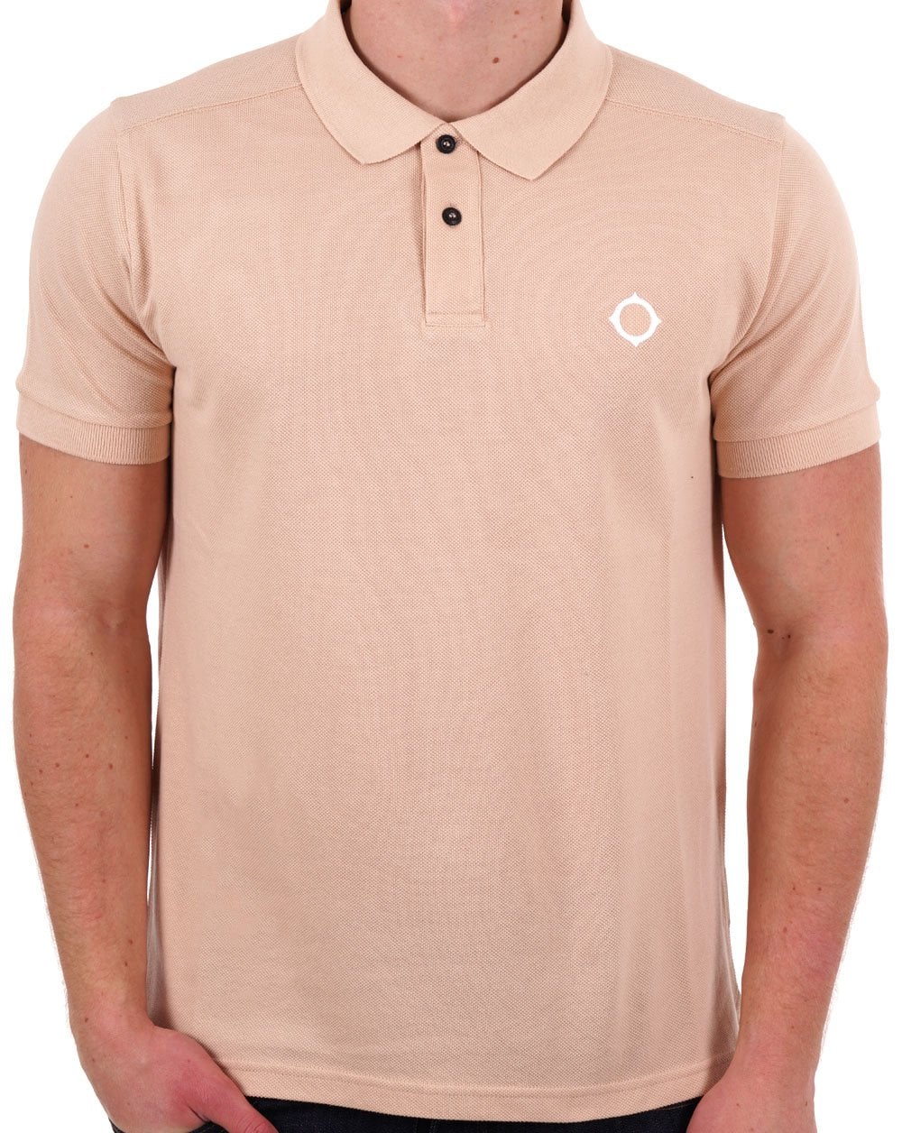 Ma.strum Piqué-Poloshirt Haferflocken