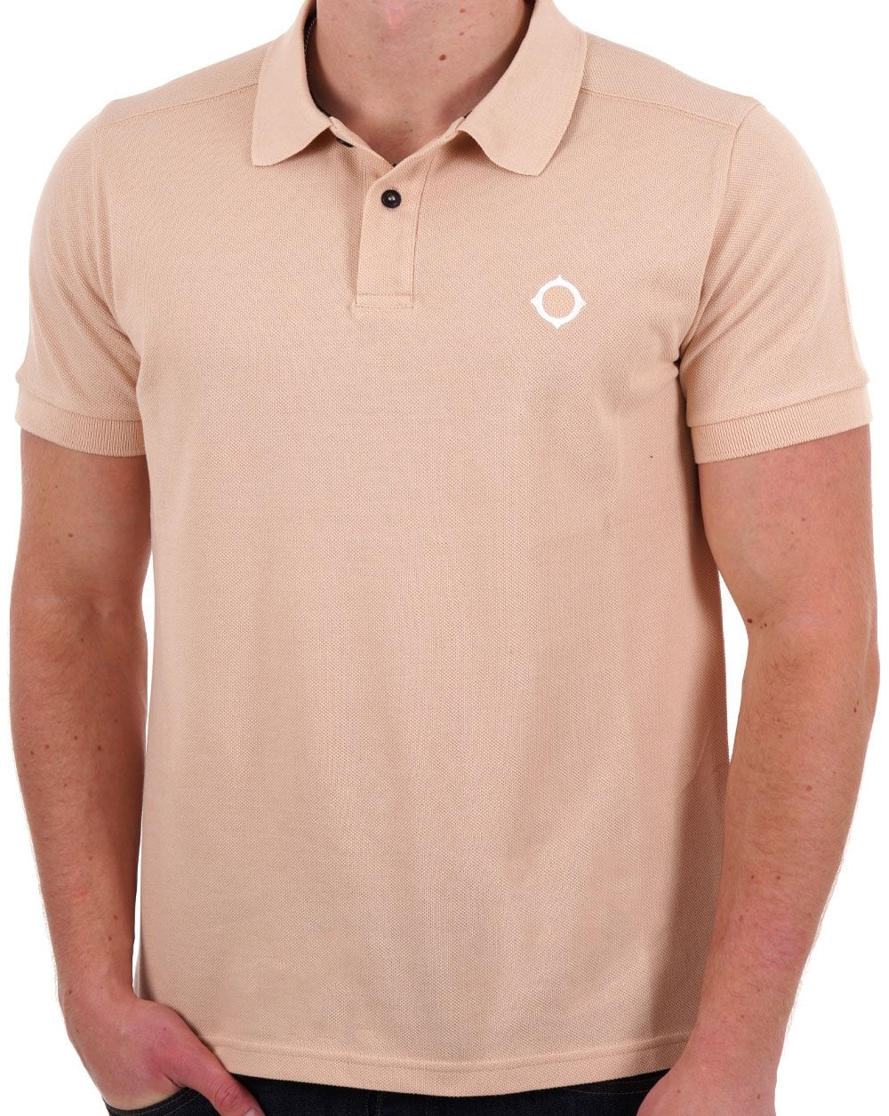 Ma.strum Piqué-Poloshirt Haferflocken