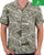 Benetton Leaf Print SS Shirt Olive/White