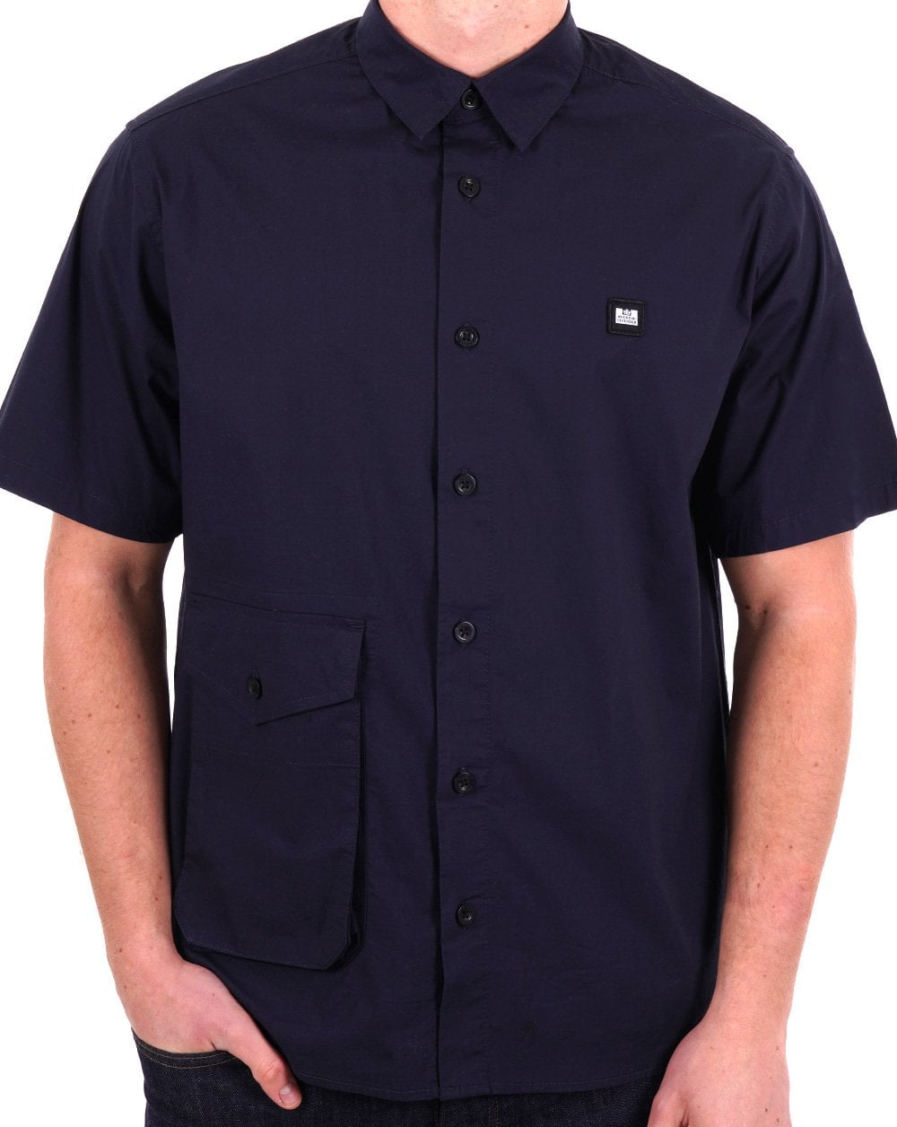 Weekend Offender Barboza Kurzarm-Shirt, Marineblau