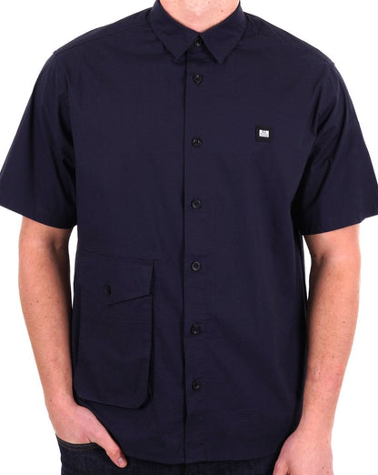Weekend Offender Barboza Kurzarm-Shirt, Marineblau