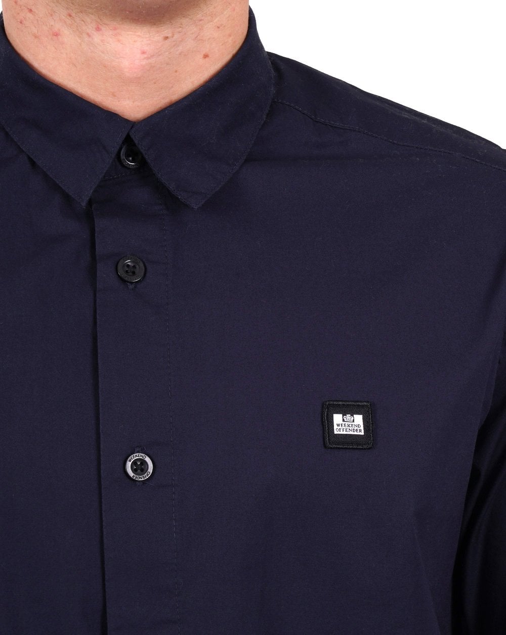 Weekend Offender Barboza Kurzarm-Shirt, Marineblau
