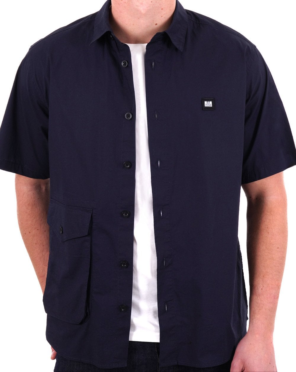 Weekend Offender Barboza Kurzarm-Shirt, Marineblau