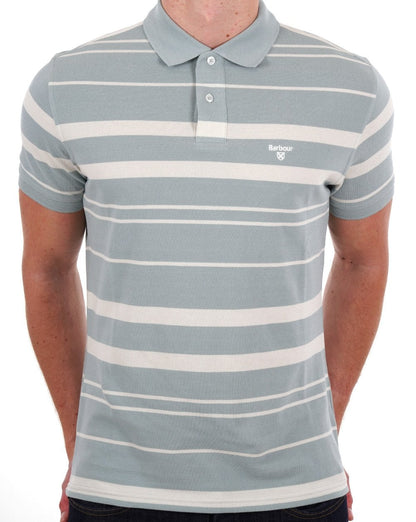 Barbour – Gestreiftes Poloshirt in Blaukreide