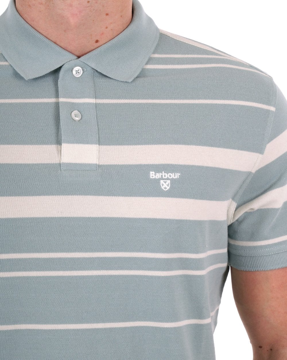 Barbour – Gestreiftes Poloshirt in Blaukreide
