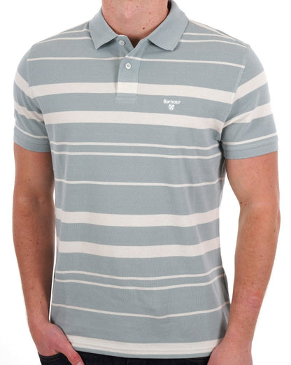 Barbour – Gestreiftes Poloshirt in Blaukreide