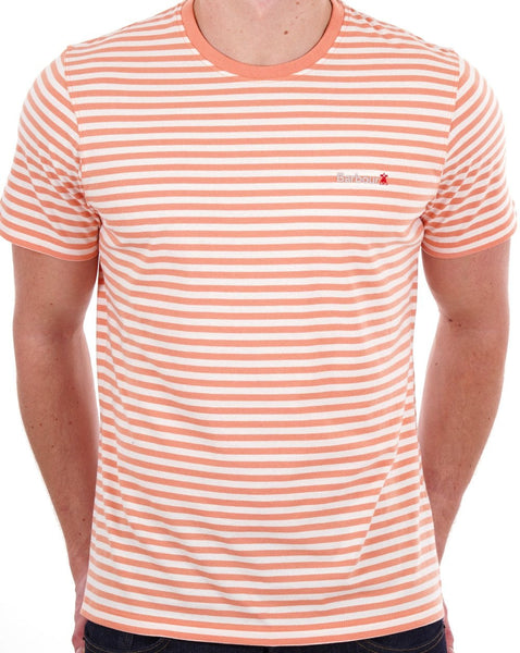 Barbour Bilting Stripe T-shirt Orange