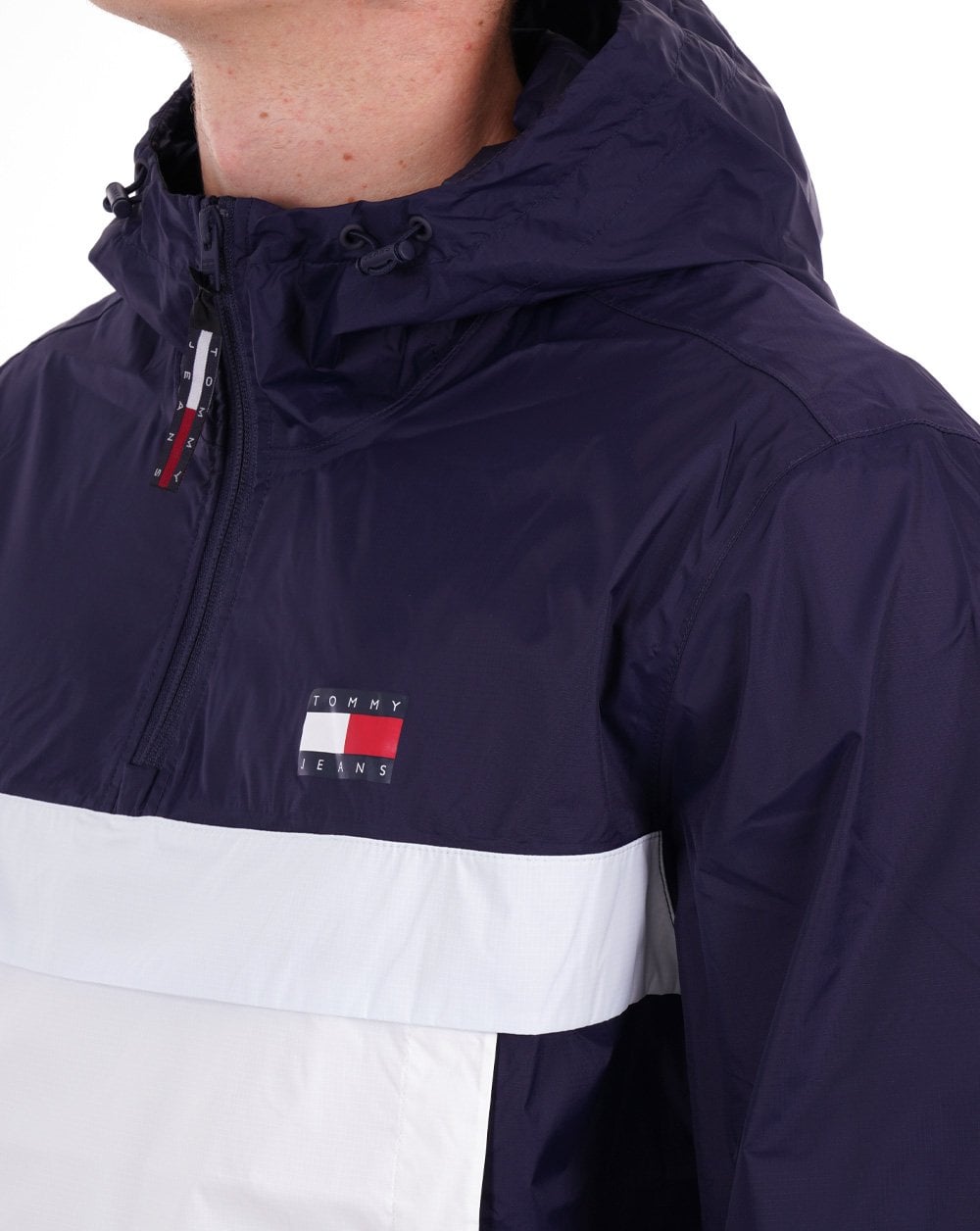 Tommy Jeans – Packbare Chicago Windjacke in Marineblau