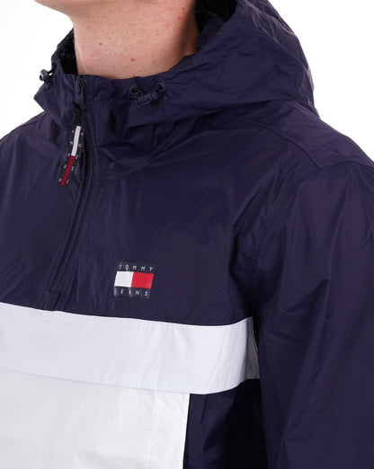 Tommy Jeans – Packbare Chicago Windjacke in Marineblau