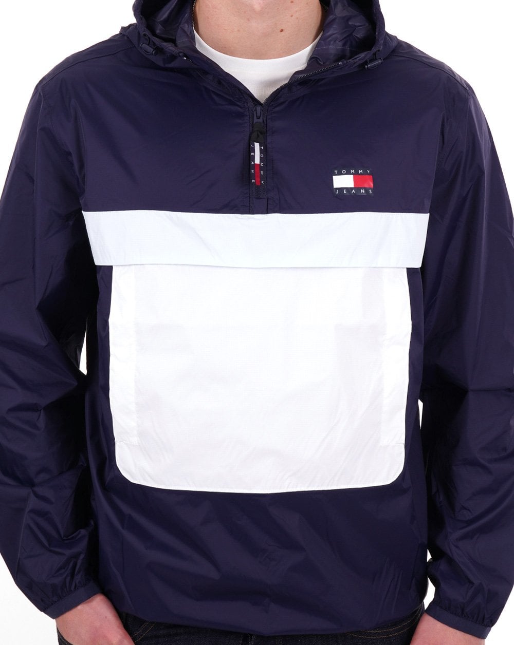 Tommy Jeans – Packbare Chicago Windjacke in Marineblau