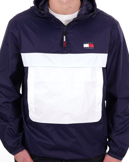 Tommy Jeans – Packbare Chicago Windjacke in Marineblau