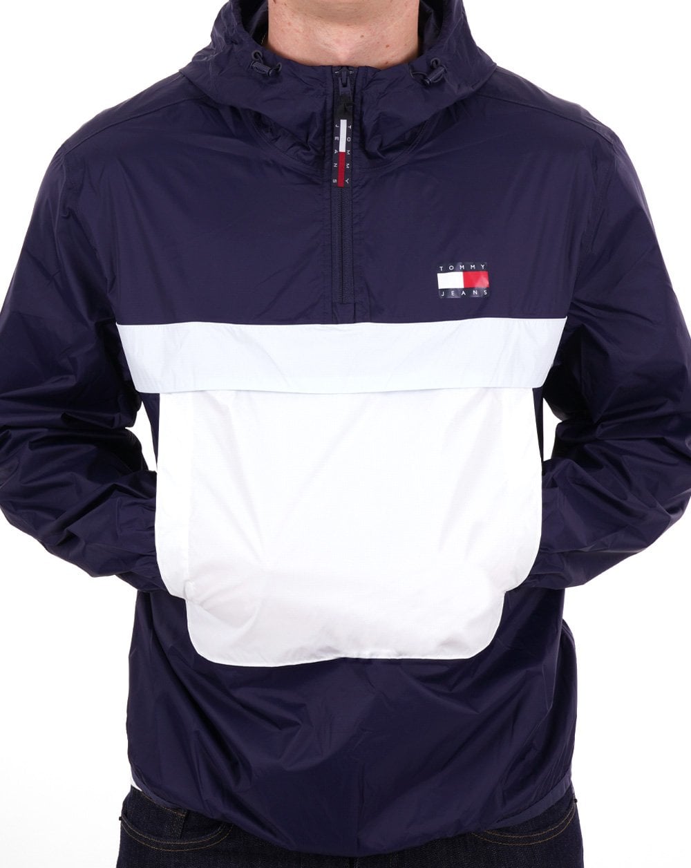 Tommy Jeans – Packbare Chicago Windjacke in Marineblau