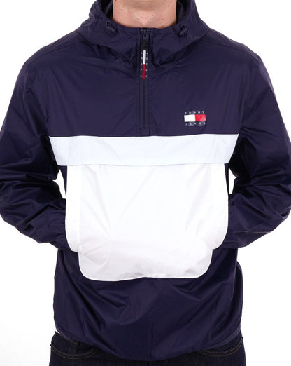 Tommy Jeans – Packbare Chicago Windjacke in Marineblau