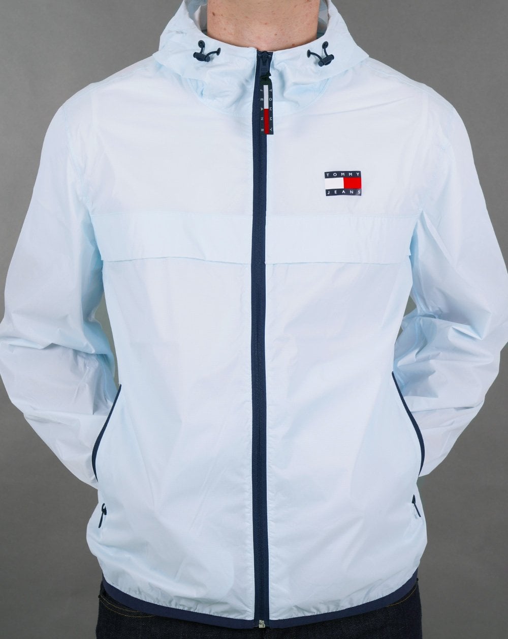Tommy Jeans – Packbare Tech-Jacke, Himmelblau