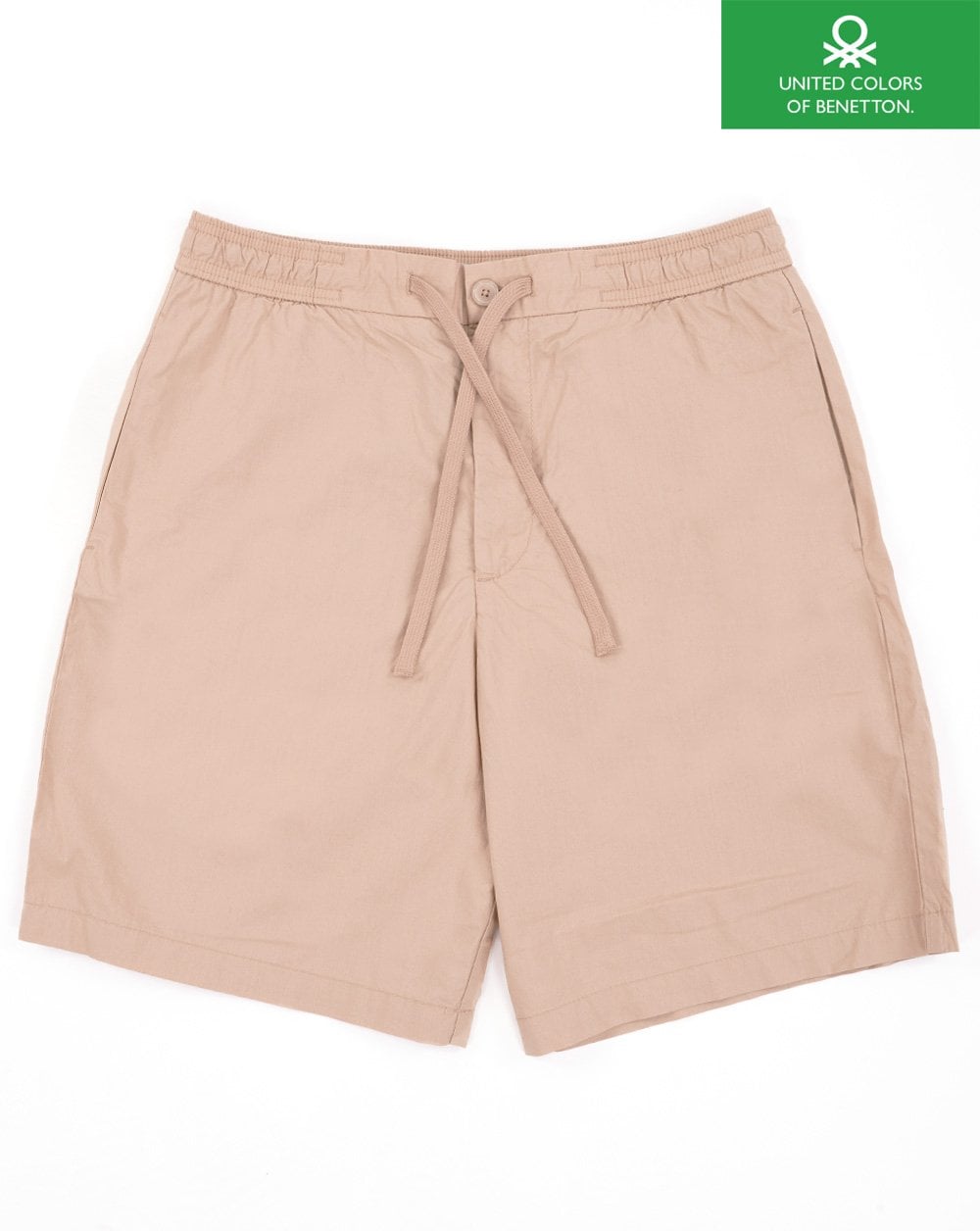 Benetton Shorts aus Baumwollcanvas mit Kordelzug Beige