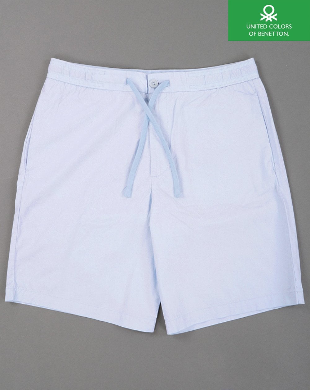 Benetton Shorts aus Baumwollcanvas mit Kordelzug, Himmelblau