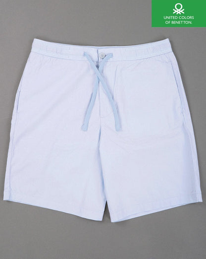 Benetton Shorts aus Baumwollcanvas mit Kordelzug, Himmelblau