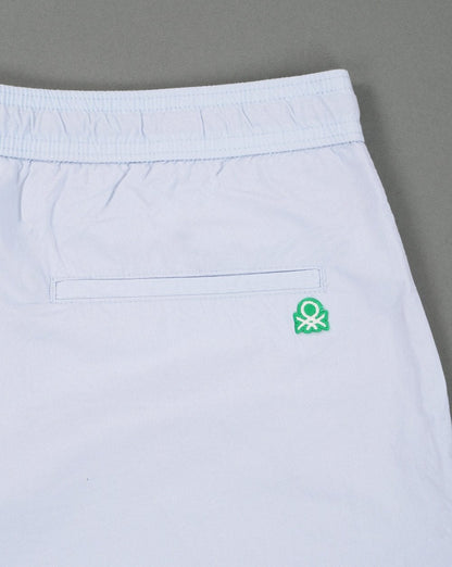 Benetton Shorts aus Baumwollcanvas mit Kordelzug, Himmelblau