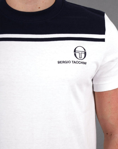 Sergio Tacchini New Young Line T-Shirt Weiß/Marineblau