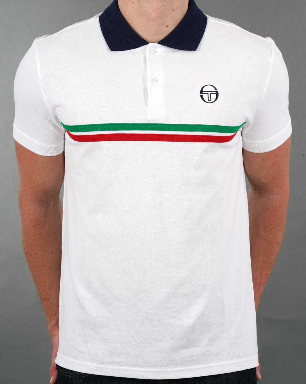 Sergio Tacchini Supermac Poloshirt Weiß/Italien