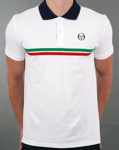 Sergio Tacchini Supermac Poloshirt Weiß/Italien