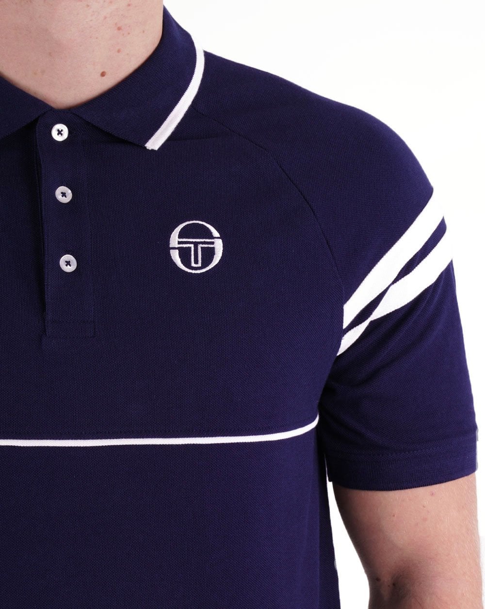 Sergio Tacchini Orion Poloshirt Marineblau/Weiß