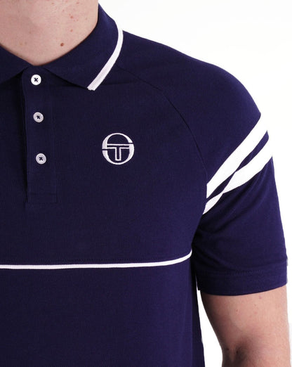 Sergio Tacchini Orion Poloshirt Marineblau/Weiß