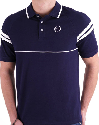 Sergio Tacchini Orion Poloshirt Marineblau/Weiß