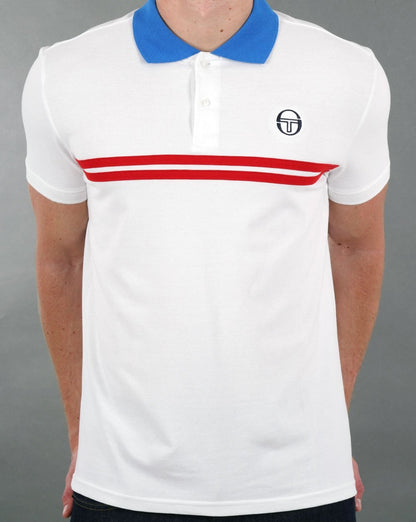 Sergio Tacchini Supermac Poloshirt Weiß/Rot