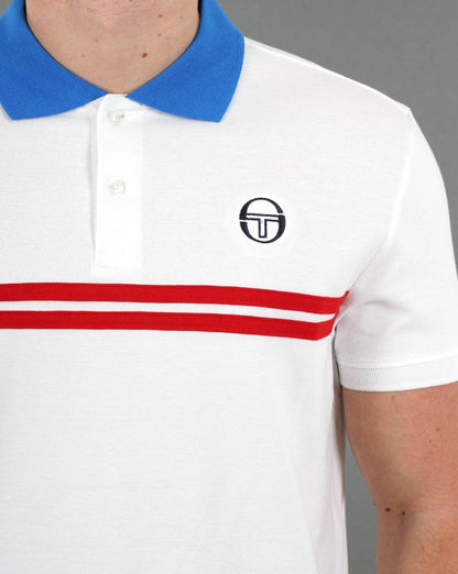 Sergio Tacchini Supermac Poloshirt Weiß/Rot
