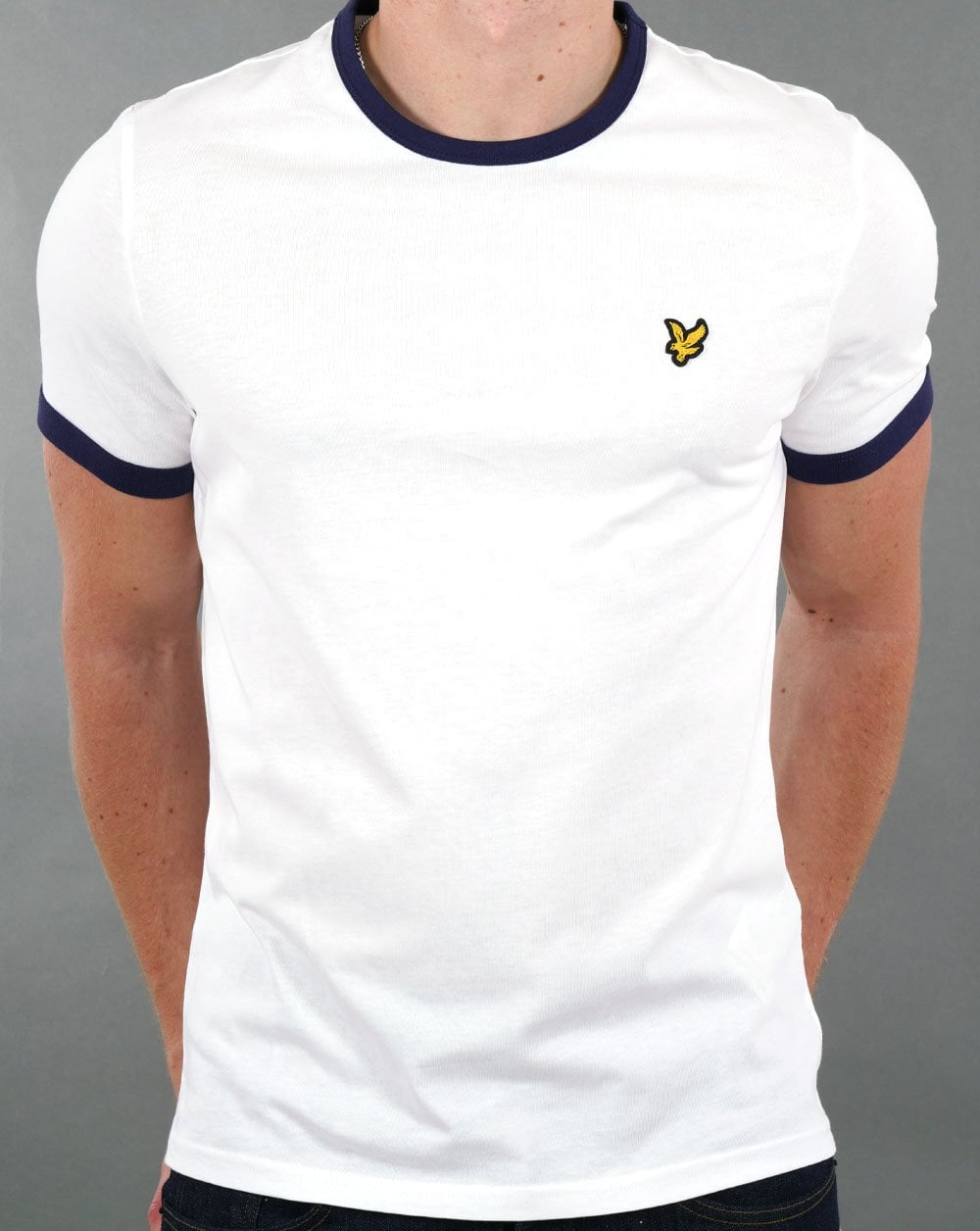 Lyle And Scott Ringer T-Shirt Weiß/Marineblau