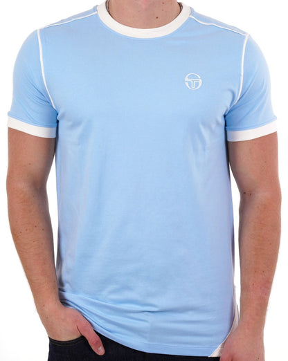 Sergio Tacchini 2-Streifen-T-Shirt Himmelblau
