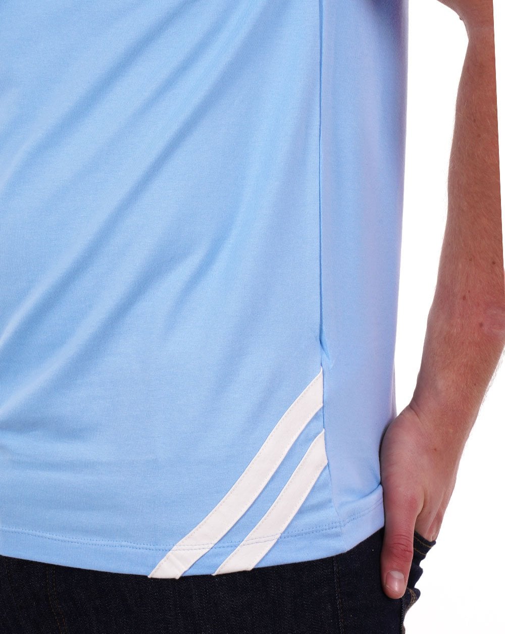 Sergio Tacchini 2-Streifen-T-Shirt Himmelblau