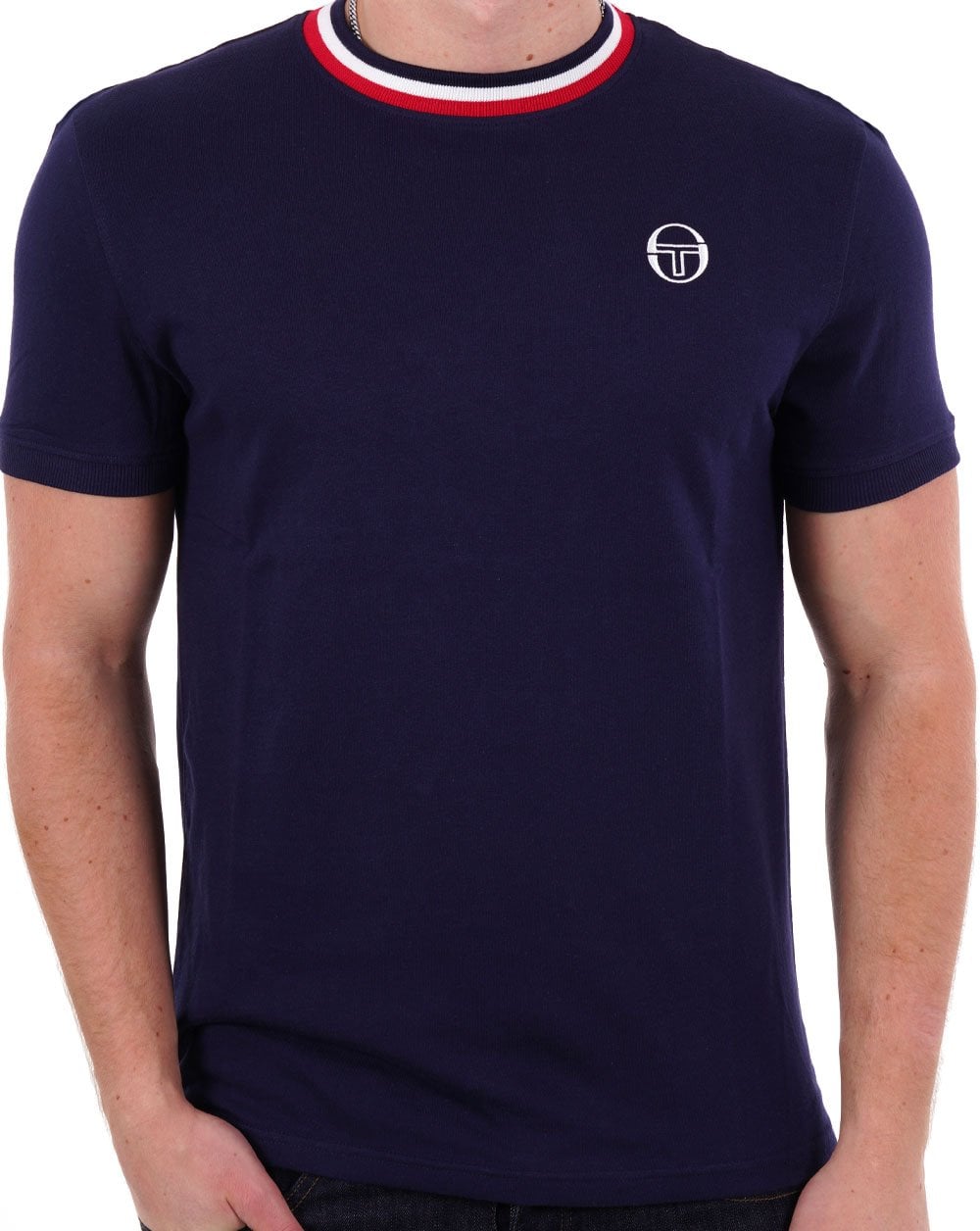 Sergio Tacchini Rainer T Shirt Navy/Red/White