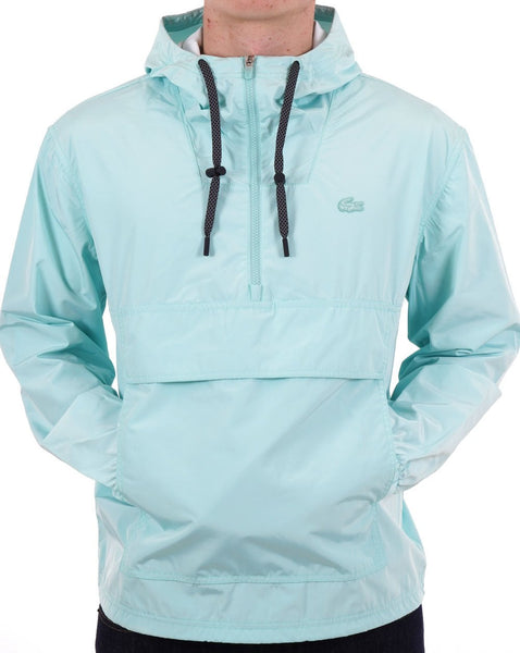 Lacoste Quarter Zip Hooded Jacket Pastille Mint