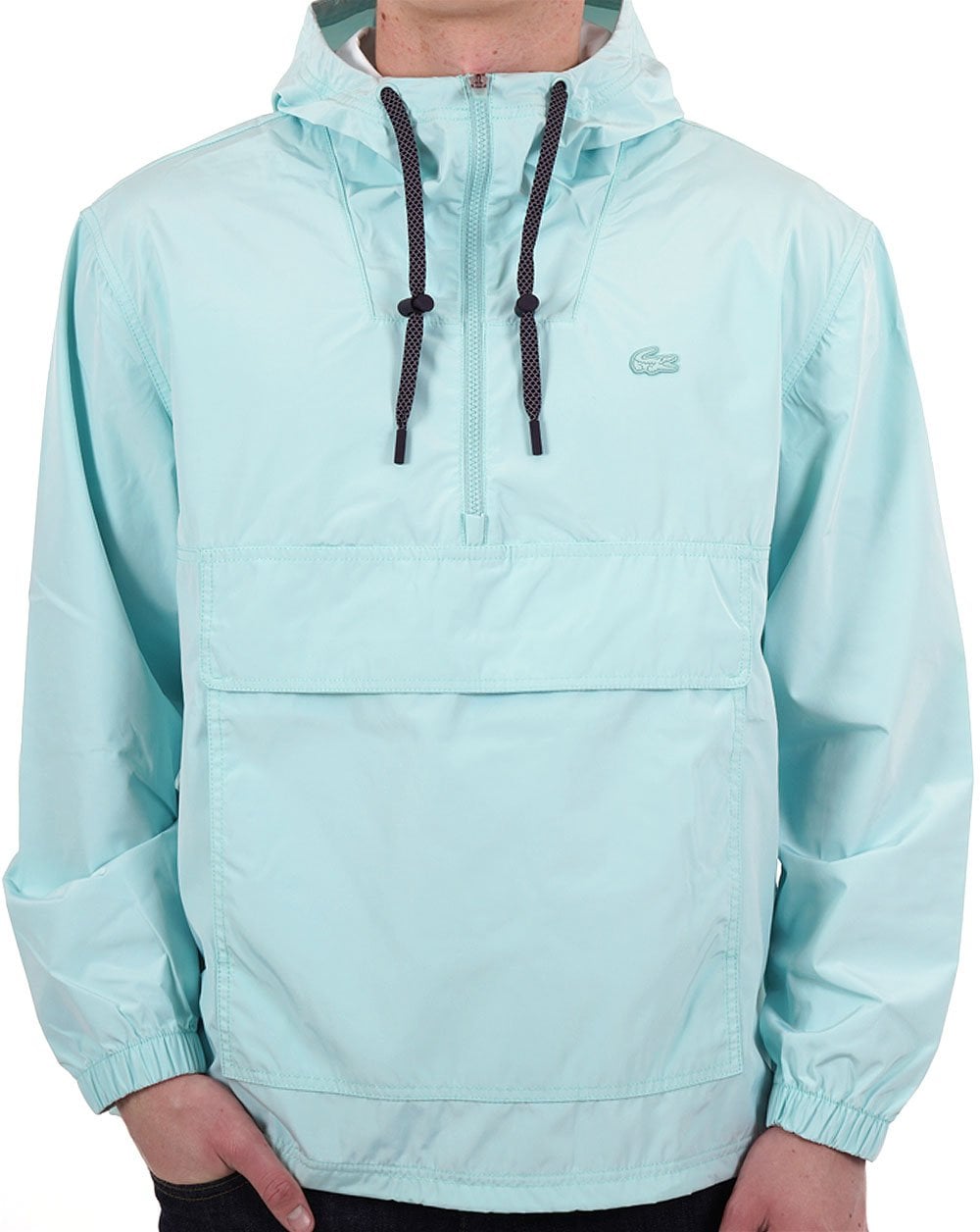 Lacoste – Kapuzenjacke mit Viertelreißverschluss, Pastille Mint