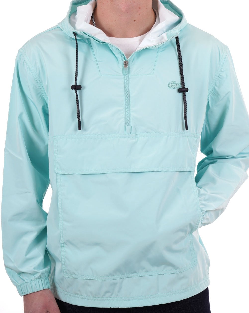 Lacoste – Kapuzenjacke mit Viertelreißverschluss, Pastille Mint