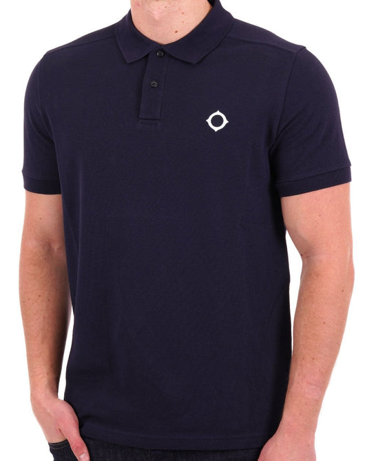 Ma.strum Piqué-Poloshirt, Marineblau