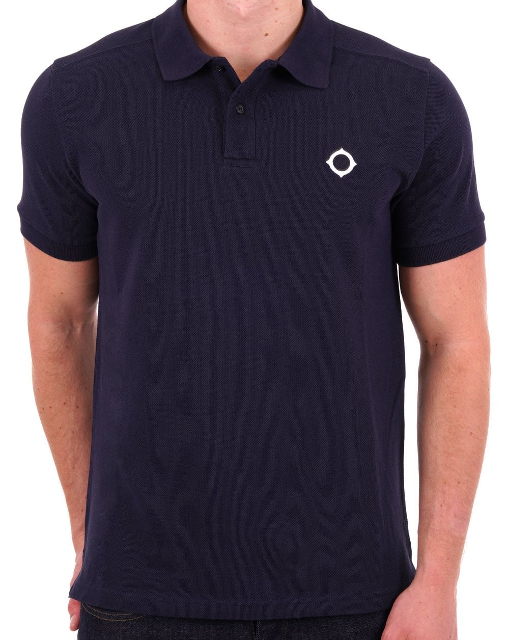 Ma.strum Piqué-Poloshirt, Marineblau