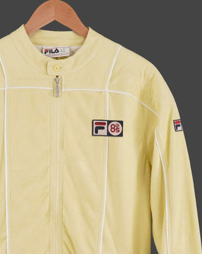 Fila Vintage Terrinda MK3 Pro Badge Trainingsjacke in Zitronengelb