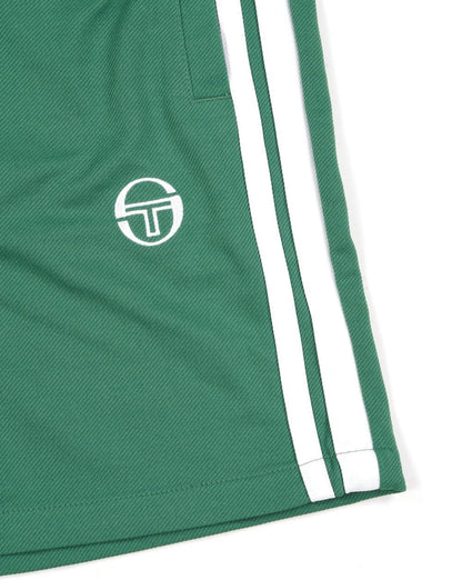 Sergio Tacchini Gestreifte Freizeitshorts Grün/Weiß