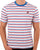 Fila Vintage Multi Striped T Shirt White Blue Red
