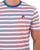 Fila Vintage Multi Striped T Shirt White Blue Red