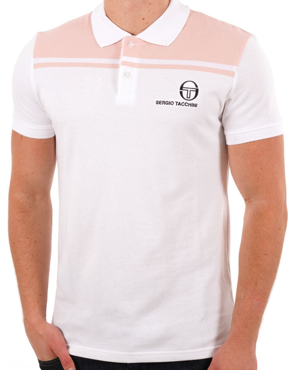 Sergio Tacchini New Young Line Poloshirt Weiß/Pink