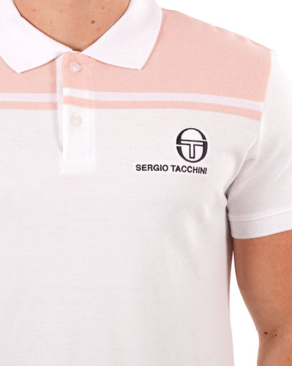 Sergio Tacchini New Young Line Poloshirt Weiß/Pink