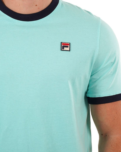 Fila Vintage Ringer T-Shirt Aruba Blau/Marineblau
