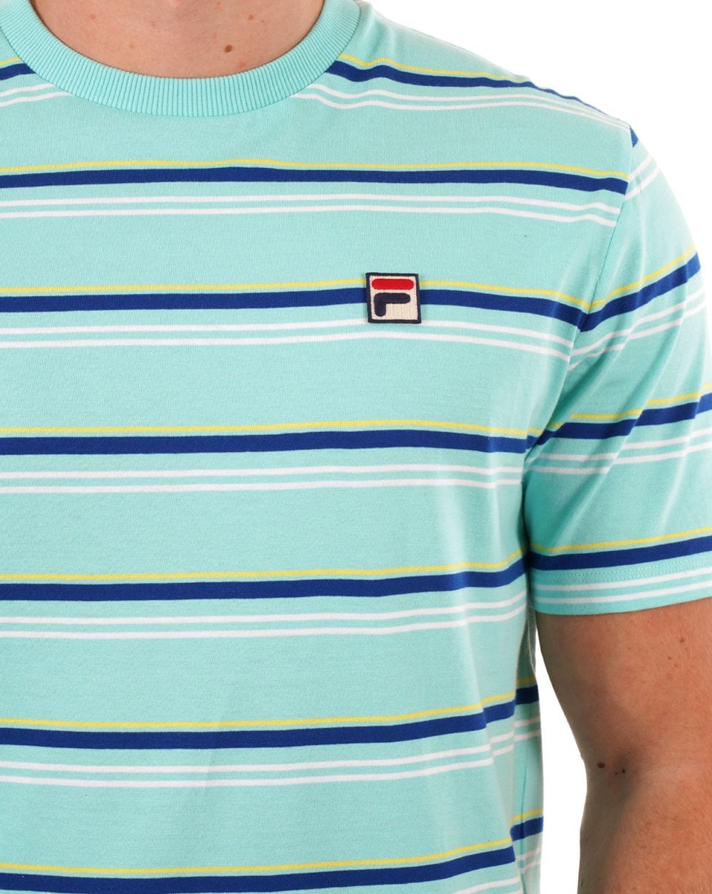 Fila Vintage Gestreiftes T-Shirt Aruba Blau