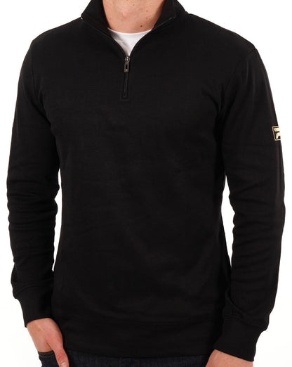 Patrick Villan 1/4 Zip Top Schwarz/Gold