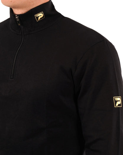 Patrick Villan 1/4 Zip Top Schwarz/Gold